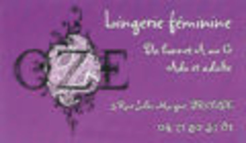 Lingerie féminine OZE